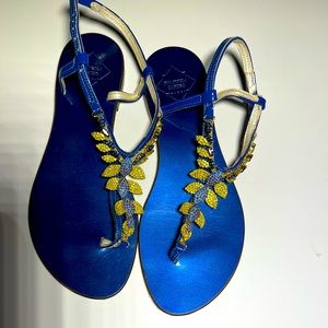 Emanuela Caruso Capri  Rhinestone Sandles.